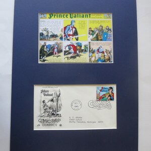 Famed Comic Strip - Prince Valiant and First Day Cover of his own stamp