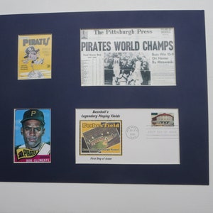 The Pittsburgh Pirates - 1960 World Series Champions led by Hall of Famer Roberto Clemente and Forbes Field First Day Cover