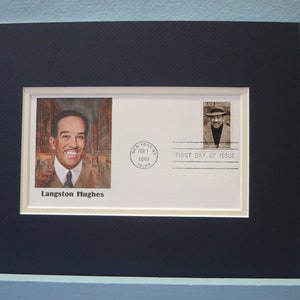 Famed  Poet Langston Hughes & First Day Cover of his own stamp