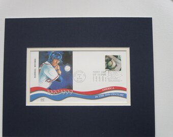 Jaren 1990 - Baseball Records zijn gebroken (Lou Gehrig's streak & Maris' 61 Homers) en de First Day Cover van zijn eigen postzegel