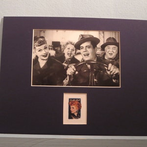 Lucille Ball and Desi Arnaz as the Ricardos in I Love Lucy and the Lucille Ball Stamp