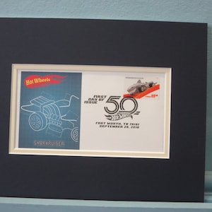Hot Wheels - Classic Toy Cars featuring The Sharkruiser introduced in 2018 & First Day Cover of its own stamp