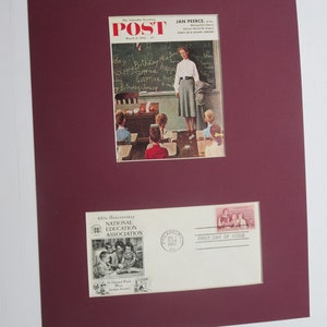 Norman Rockwell&#39;s The Teacher - Honoring the Teachers of America and First Day Cover of the 100th Anniversary of the NEA