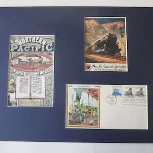 The Northern Pacific Railroad & First Day Cover of Steam Locomotive stamp