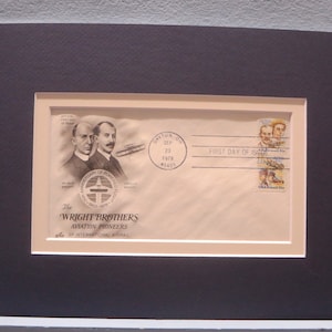 The Wright Brothers and the First Flight over Kitty Hawk & First Day Cover on its 75th Anniversary