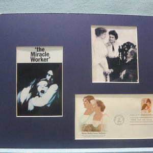 Helen Keller and Anne Sullivan - The Miracle Worker & First Day Cover of their own stamp