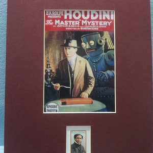 The Great Magician and Great Escape Artist Harry Houdini in &quot;The Master Mystery&quot; honored by his own stamp