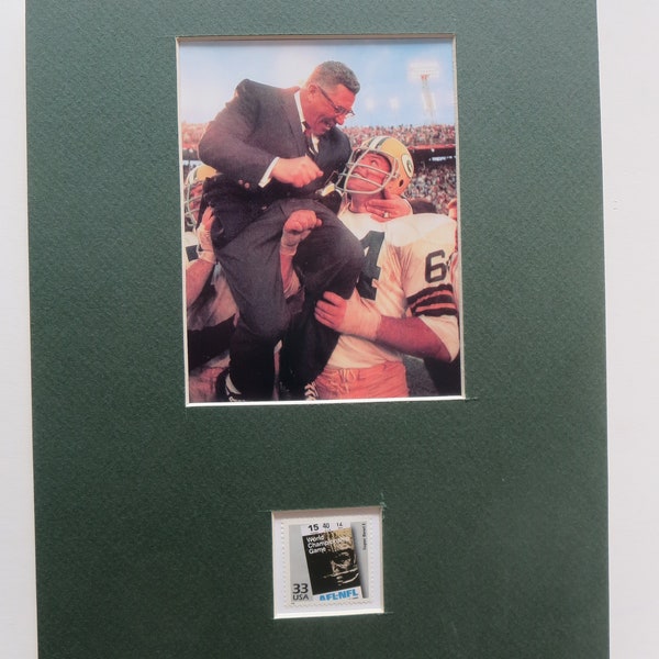 Vince Lombardi and the Green Bay Packers win Super Bowl II and the Super Bowl stamp