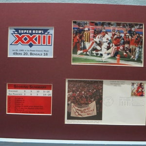 San Francisco 49ers coached by Bill Walsh and led by Joe Montana  win Super Bowl XXIII & First day Cover