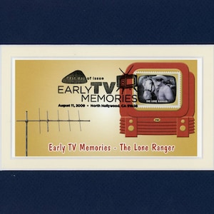 TV Western Heroes - The Lone Ranger and Tonto and the First day Cover of their own stamp