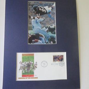 Walter Payton - Chicago Bear Hall of Famer & George Halas aka &quot;Pappa Bear&quot; First day Cover