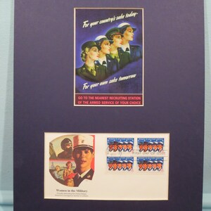 Honoring the Servicewomen of America - Women in the Military & First Day Cover of their own stamp