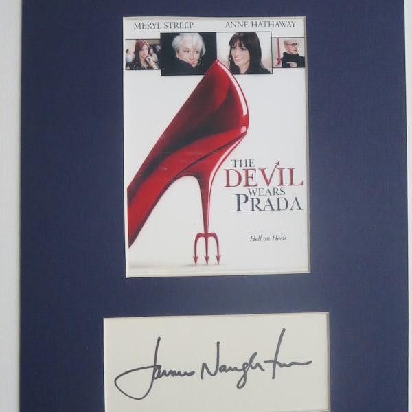 Meryl Streep en "The Devil Wears Prada" y James Naughton autógrafo como Stephen