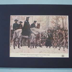 The American Revolution - George Washington at Valley Forge and   Bicentennial Souvenir Sheet