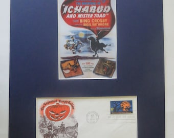 Walt Disney - &quot;Ichabod Crane and Mister Toad&quot; & First Day Cover of Legend of Sleepy Hollow Stamp