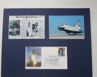 NASA - Sally Ride is the First American Woman into Space on the Challenger for the STS-7 Mission & the First day Cover of her own stamp
