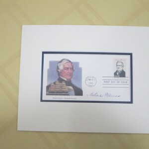 President Millard Fillmore and the First day Cover of his own stamp