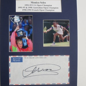 Tennis Great Monica Seles - 1991 & 1992 U.S. Open Champion and her autograph