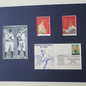 Hall of Famer and Detroit Tiger Great Ty Cobb as well as Shoeless Joe Jackson & First Day Cover of the Ty Cobb stamp