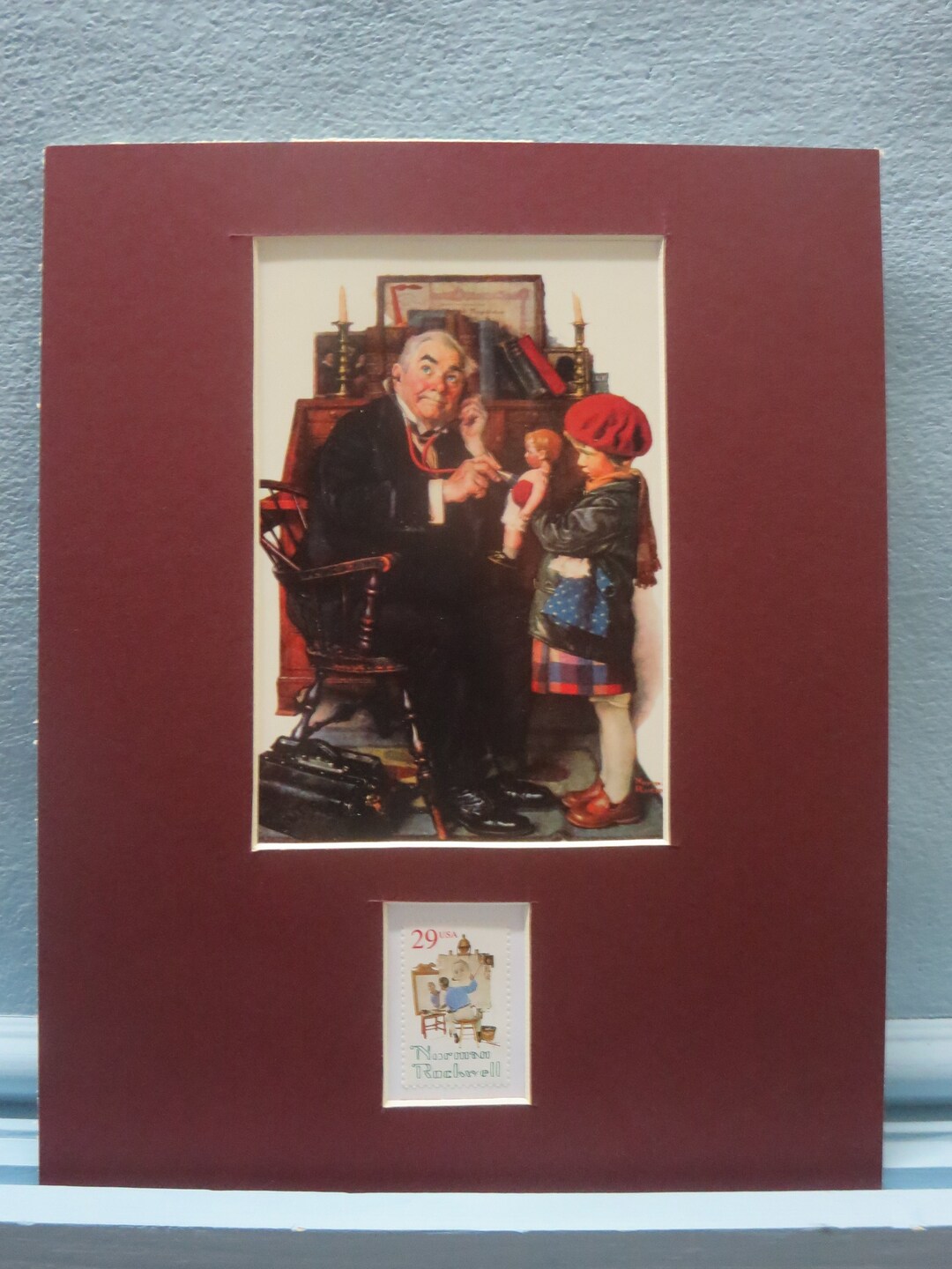 医療関係の方への贈り物！　ロックウェル Doctor and the Doll Norman Rockwell's the Doctors and the Doll and the Stamp Issued