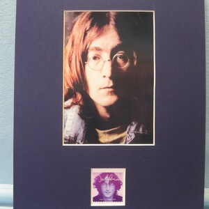 Honoring John Lennon of the Beatles and his own stamp