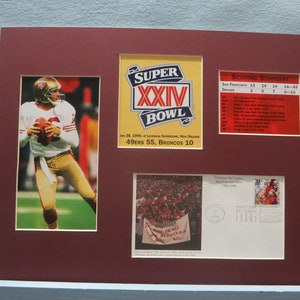 San Francisco 49ers coached by Bill Walsh and led by Joe Montana  win Super Bowl XXIV & First day Cover