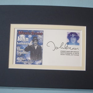 The Beatles and the First day Cover of the John Lennon stamp