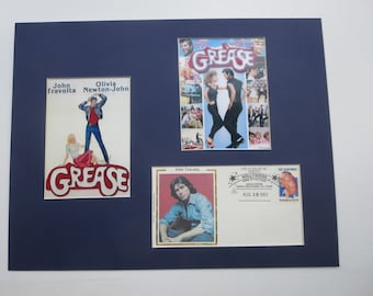 John Travolta and Olivia Newton-John in "Grease" & his own Commemorative Cover