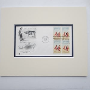 Famous Western Artist Federic Remington  & First day Cover of his own stamp
