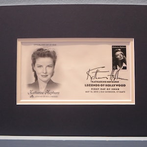 Katherine Hepburn - Four Time Oscar Winner for Best Actress and First Day Cover of her stamp
