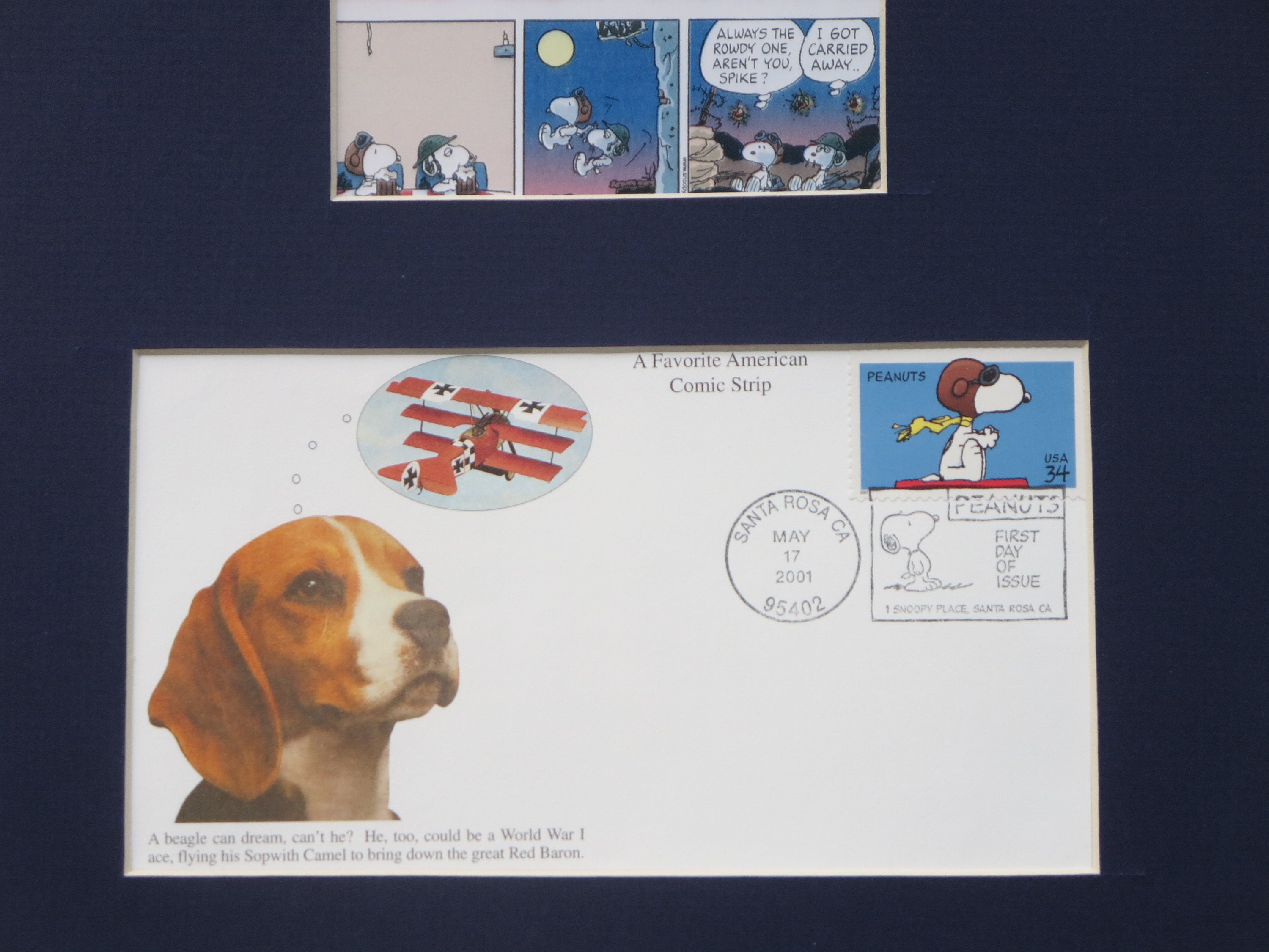 Peanuts With Snoopy as the World War I Flying Ace With Spike & First Day  Cover -  Canada