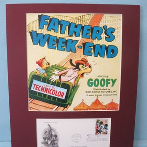 Walt Disney&#39;s Goofy on the Roller Coaster and First Day Cover of the Mickey Mouse and Friends Stamp