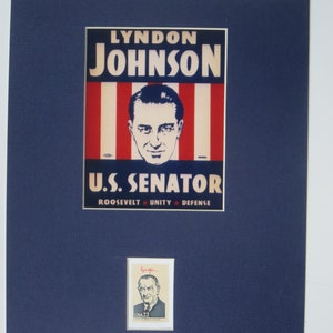 FuturePresident Lyndon Johnson runs for the Senate honored by his own stamp