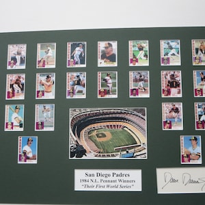 The San Diego Padres led by Tony Gwynn win the 1984 National League Pennant and Dave Dravecky autograph