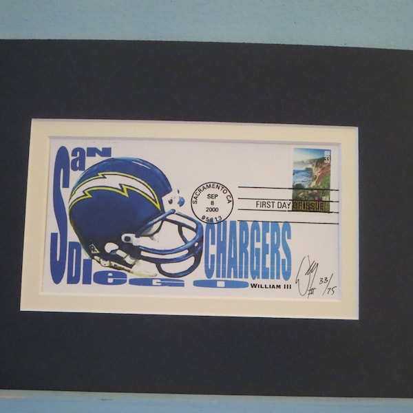 Honoring the San Diego Chargers & First Day Cover of California Statehood stamp