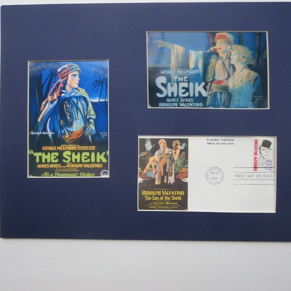 The Sheik starring Rudolph Valentino and the First Day Cover of his own stamp