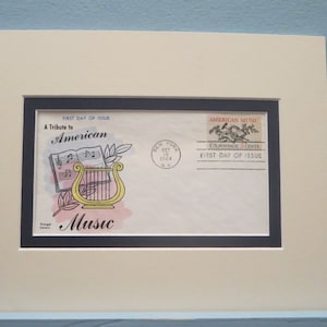 A Tribute to American Music & First Day Cover of its own stamp