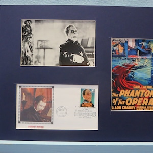 Lon Chaney stars inThe Phantom of the Opera and First Day Cover of the Phantom of the Opera stamp