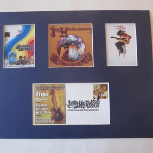 The Jimi Hendrix Experience & First day Cover of his own stamp