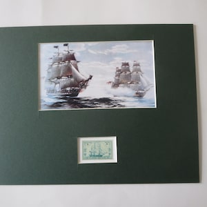 USS Constitution vs. HMS Java and Captain Issac Hull plus First Day Cover of its own stamp