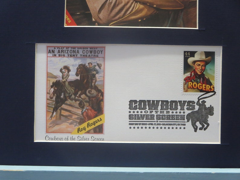 Western Movie and TV Stars Roy Rogers, Dale Evans and Trigger & First Day Cover of the Roy Rogers Stamp image 2