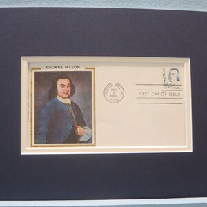 American Patriot George Mason & First day Cover of his own stamp