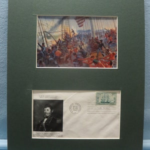 USS Constitution &quot;Old Ironsides&quot; and Captain Isaac Hull and its First Day Cover of its own stamp