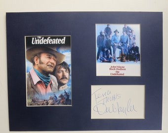 John Wayne & Rock Hudson in "The Undefeated"  and Dub Taylor autograph as McCartney