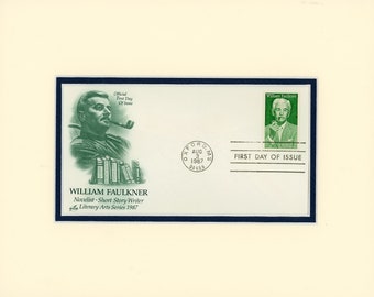 Honoring William Faulkner - Pulitzer Prize Winner & First Day Cover of his own stamp