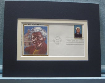 Mary McLeod Bethune - Founder of Bethune-Cookman University & First day Cover of her own stamp