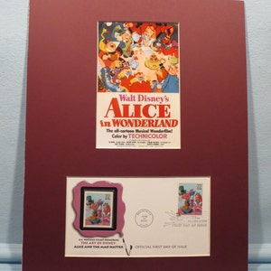 Walt Disney&#39;s &quot;Alice in Wonderland&quot; and First Day Cover of the Alice in Wonderland Stamp
