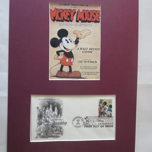 Walt Disney - Mickey Mouse sound cartoons and the First Day Cover of the Mickey Mouse, Goofy and Doanld Duck Stamp
