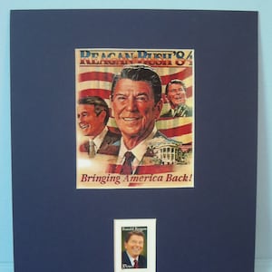 Ronald Reagan and George Bush win  the 1984 Presidential Election honored by the Ronald Reagan stamp