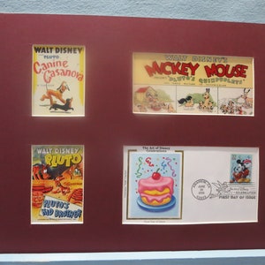 Walt Disney&#39;s Mickey Mouse & Pluto and First Day Cover of their own Stamp